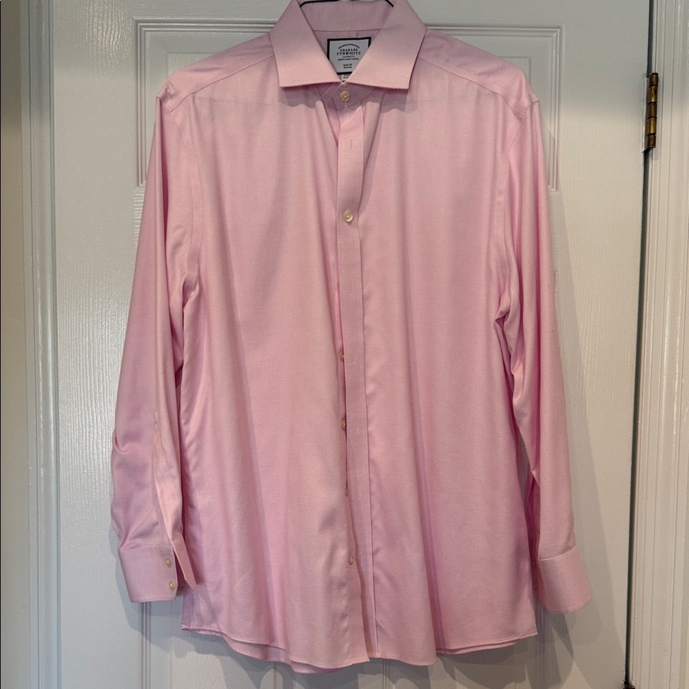 Charles Tyrwhitt Pink Dress Shirt for Men - Slim Fit